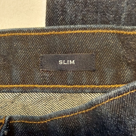 J Crew 484 Slim‎ Fit Jeans Men Size 32x34 (32x33.5 actual) Dark Blue Denim - Picture 6 of 8